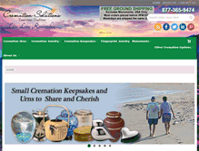 Tablet Screenshot of cremationsolutions.com